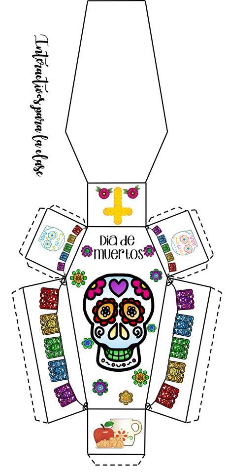 Maravilloso ataúd en 3D para guardar dulces en este día de muertos | Material Educativo Dia De Los Muertos Party Ideas, Dia De Los Muertos Decorations Ideas, Halloween Coffin, Mexican Party Theme, American Girl Doll Clothes Patterns, Cricut Halloween, Black And White Art Drawing, Craft Packaging, Holiday Day