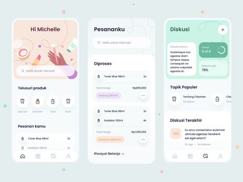 Beauty & Face Care App by Ghani Pradita for Paperpillar on Dribbble Ui Illustration, To Do App, Makeup App, Card Ui, Beauty App, Ux Mobile, Mobile App Design Inspiration, Mobile Web Design, Ux Design Inspiration