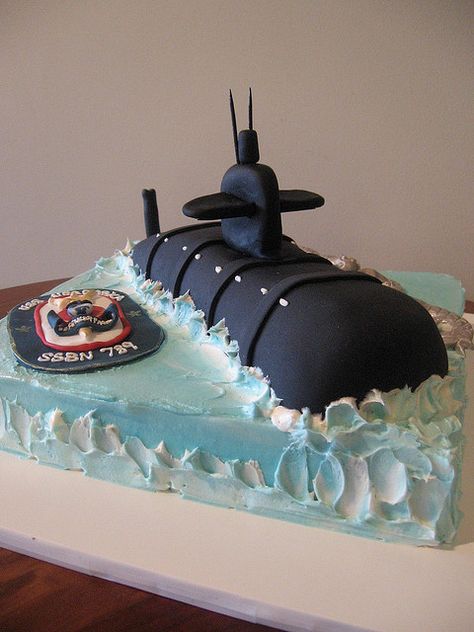 submarine cake Submarine Cake, Navy Cakes, Military Cake, Cakes For Men, Grooms Cake, Cake Pan, Cute Cakes, Cake Inspiration, Cakes And More