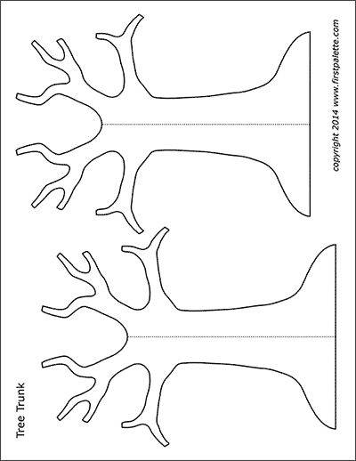 Tree Trunk | Free Printable Templates & Coloring Pages | FirstPalette.com Grass Template, Base Template, Printable Tree, Cardboard Tree, Family Tree Craft, Free Printable Templates, Cardboard Box Crafts, Tree Templates, Bible Crafts For Kids