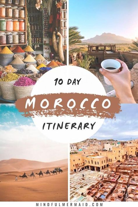 The Ultimate 10 Day Morocco Itinerary Morocco Places To Visit, Morocco Itinerary 10 Days, Morroco Travel Itinerary, Morroco Itinerary, Morocco Travel Guide, Visiting Africa, Morocco Holiday, Casablanca Hotel, Morocco Trip