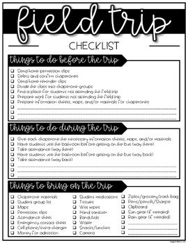 Field Trip Checklist #Teach #Teaching #ClassroomManagement Field Trip Checklist, Trip Necessities, Trip Planning Checklist, Trip Checklist, Packing List Template, Teacher Checklist, School Field Trip, Bullet Journal Printables, Planning Checklist