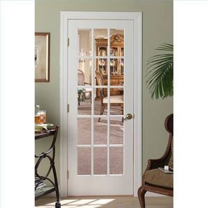 Divided Light single interior door...We put this door in between our two living rooms. Single Patio Door, French Door Interior, Single French Door, French Doors Bedroom, Garden Goals, Glass French Doors, Apt Ideas, Kitchen Patio, French Doors Patio