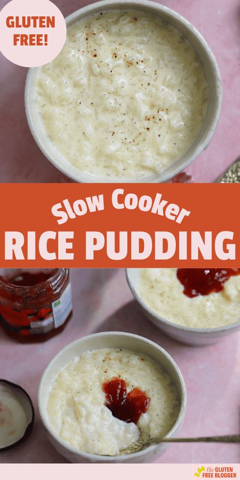 Slow Cooker Rice Pudding Crock Pot Rice Pudding Easy, Rice Slow Cooker Recipes, Crockpot Rice Pudding, Gluten Free Slow Cooker Recipes, Rice Pudding Recipe Easy, Slow Cooker Rice Pudding, Rice In Crockpot, Easy Rice Pudding, Bagel Recipe Easy