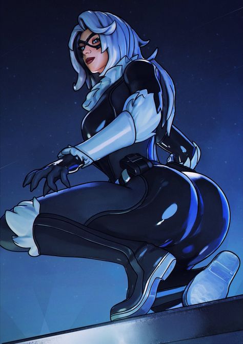 Black Cat Fanart, Spiderman Black Cat, Cat Fanart, Ahri Wallpaper, Felicia Hardy, Black Cat Marvel, Good Anime Series, Female Character Concept, Marvel Spiderman Art