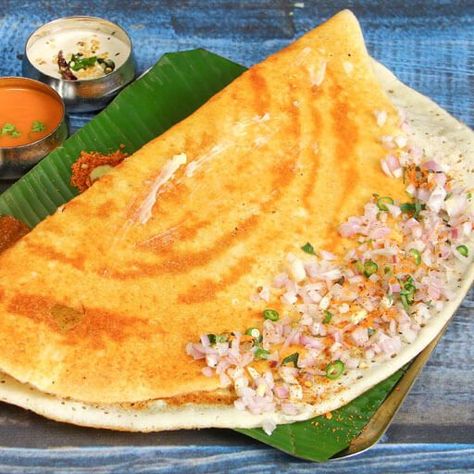 Onion Dosa, South Indian Dishes, Ghee Butter, Omelette Recipe, Long Silky Hair, Salty Snacks, Easy Healthy Breakfast, Indian Dishes, Interesting Food