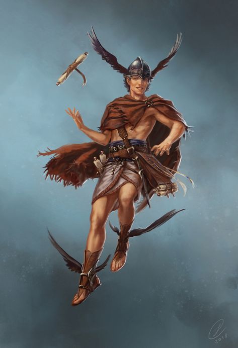 ArtStation - Age of Pantheons - Hermes, Federica Costantini Hermes Mythology, Greek Mythology Gods, Greek Mythology Tattoos, Roman Gods, Rome Antique, Mythology Tattoos, Legends And Myths, Greek Gods And Goddesses, Greek And Roman Mythology