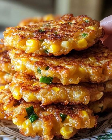 Corn Fritters Recipe, Corn Fritter, Recipes Corn, Corn Fritter Recipes, Recipe Inspirations, Baked Scallops, Recipes With Chicken And Peppers, Fritters Recipe, Corn Fritters