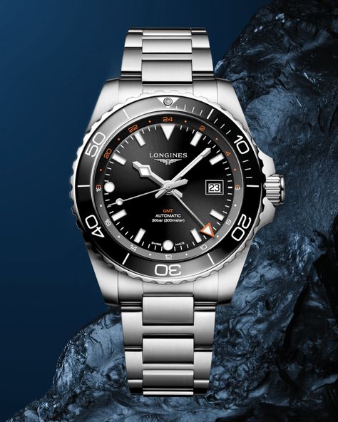 Hydroconquest GMT now comes with 43 mm-diameter black, blue, and green dial, with the exclusive Longines GMT calibre L844.5. It boasts extreme precision and a power reserve of up to 72 hours.


Click here to check out these timepieces: https://www.exquisitetimepieces.com/watch-brands/longines/hydroconquest.html Longines Hydroconquest, How To Make Crystals, Longines Watch, Stainless Bracelet, World Of Sports, Dive Watches, 72 Hours, Blue Ceramics, Watch Collection