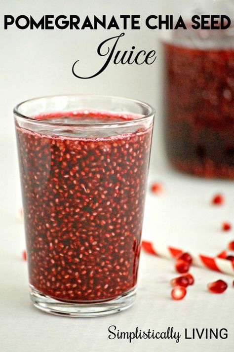 Pomegranate Chia Seed Juice Chia Seed Juice, Chia Drink, Chia Seed Drinks, Chia Seed Water, Chia Recipe, Healthy Food Habits, Chia Seed Recipes, Healthy Food Guide, Healthy Food Facts