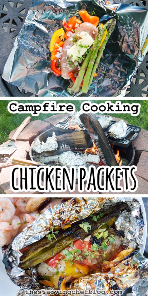 How to Make Chicken Foil Packets: Best Campfire Recipe Dinner Camping Ideas, Chicken Camping Recipes, Ranch Chicken Kabobs, Campfire Chicken, Chicken Packets, Undercooked Chicken, Garlic Butter Chicken Bites, Butter Chicken Bites, Foil Pack Recipes