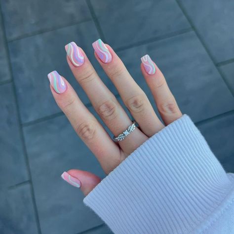 #pastelnails #loveglossify #nails #springnails #biab #pinknails #nailart #biabnails #biab #londonnails #sidcupnails #bexleynails #moodboardmani #swirlnails #summernails #holidaynails #birthdaynails #swuarenails #naturalnails #rainbownails #easternails #aprilnails #gelnails #manicure #nailartist #nailtrends #trendingnails #salonmagloves #thenailtechorg #prettylittlething #opi Daffodil Nails, Swirly Nail Designs, Lime Nails, Cuticle Care, Really Cute Nails, Nail Designs Spring, Pretty Acrylic Nails, Daffodils, Spring Nails