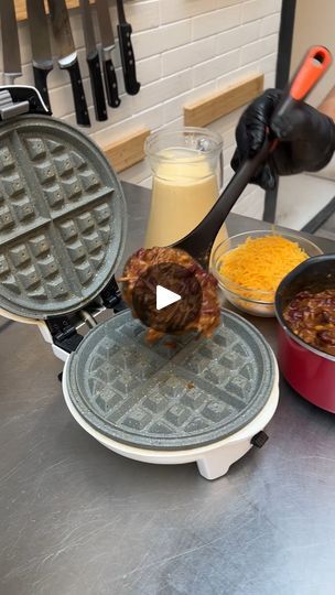 Cornbread Butter, Cornbread Waffle, Cornbread Dishes, Stuffed Waffle, Chefclub Network, Bind It All, Chili Cornbread, Cornbread Waffles, Chili And Cornbread