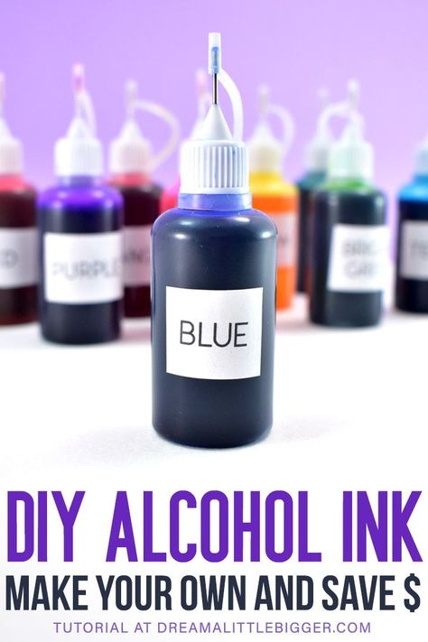 How To Make Ink, Crafting Hacks, Diy Alcohol Ink, Free Stencil Maker, Alcohol Ink Glass, Homemade Alcohol, Alcohol Ink Projects, Art Recipes, Craft Recipes