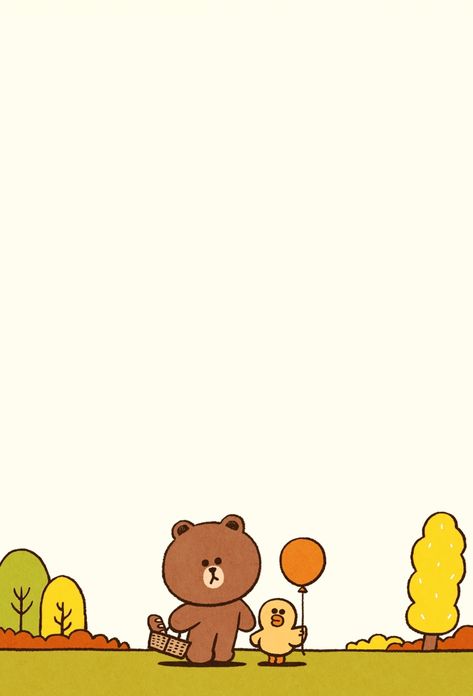 BROWN & FRIENDS Picnic | Line Wallpaper Inside Page Brown And Friends Cartoon, Sally Duck Wallpaper, Brown And Friends Wallpaper, Brown And Friends Line Wallpaper, Line Brown Bear Wallpaper, Brown Line Friends Wallpaper, Line Friends Brown Wallpaper, Brown And Friends Line, Sally Line Friends