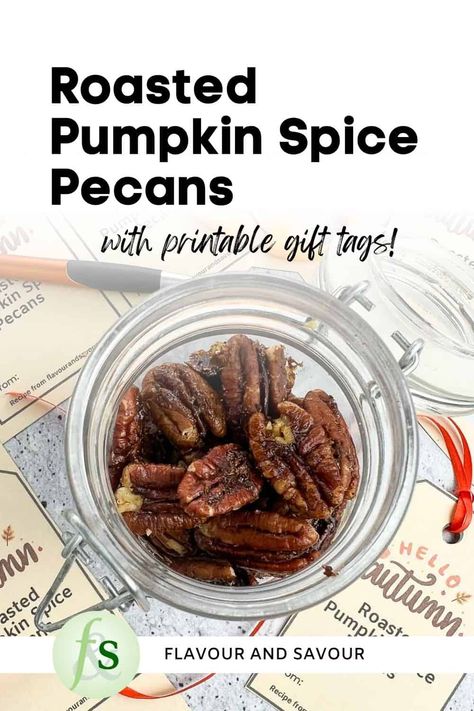 Warm fall spices make these low-carb roasted Pumpkin Spice Pecans a sugar-free treat! Serve these party nuts as a low-carb snack, as part of a cheese board, or add them to a salad. Ready in 20 minutes. Download your free gift tags and give a jar of these to someone special! Pumpkin Spice Pecans, Seasoned Nuts, Snack Salad, Rhodes Rolls, Southern Family, Spicy Nuts, Awesome Desserts, Thanksgiving Snacks, Healthy Pumpkin Pies