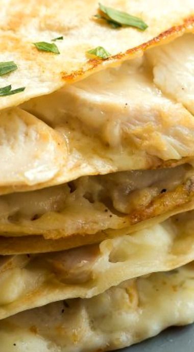 Chicken Alfredo Quesadillas                                                                                                                                                                                 More Jerk Chicken Alfredo Quesadillas, Chicken Alfredo Quesadillas, Leftover Alfredo Sauce What To Do With, Alfredo Quesadillas, Chicken Recipes Alfredo, Leftover Alfredo Sauce, Best Quesadilla Recipe, 10 Minute Meal, Chicken Alfredo Sauce