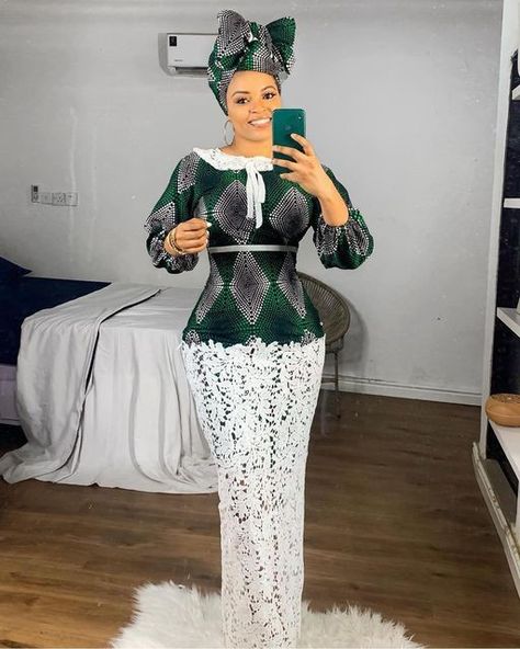 Ankara And Lace Combination, Latest Gown Styles, Long Ankara Gowns, Ankara And Lace, Latest Ankara Dresses, Gown Ankara, African Couture, Ankara Long Gown Styles, Ankara Dress Styles