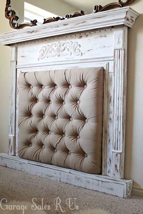 Mantle As Headboard, Fireplace Mantle Headboard Ideas, Fireplace Headboard Ideas, Mantel Headboard Ideas, Fireplace Mantel Headboard, Fireplace Mantle Headboard, Tufting Tutorial, Fireplace Headboard, Mantle Headboard