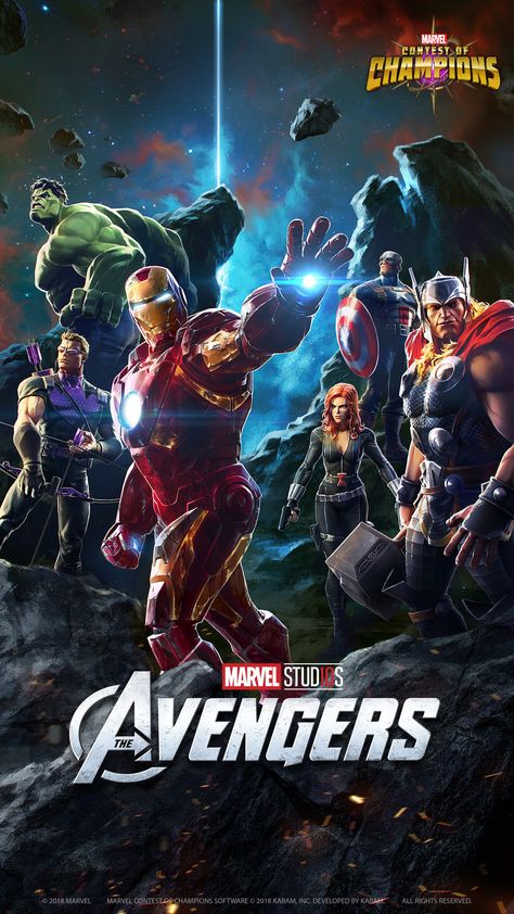 10 Years Anniversary, Marvel Contest Of Champions, Marvel Puzzle, Avengers Earth's Mightiest Heroes, Marvel Avengers Comics, Anniversary Poster, Marvel Games, Contest Of Champions, Avengers Movie