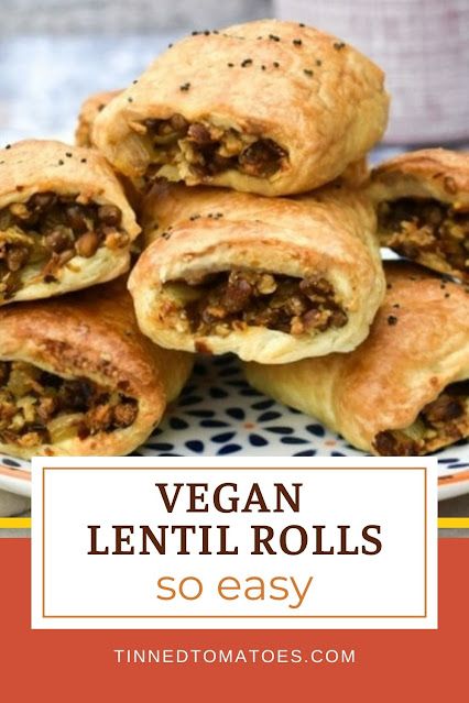 Spicy Lentil Sausage Rolls Lentil Puff Pastry, Vegan Savoury Baking, Vegan Pastry Savoury, Vegan Pastry Recipes Savoury, Vegan Sausage Rolls Recipe, Vegan Sausage Roll, Vegan Puff Pastry Appetizers, Vegan Bratwurst, Lentil Sausage