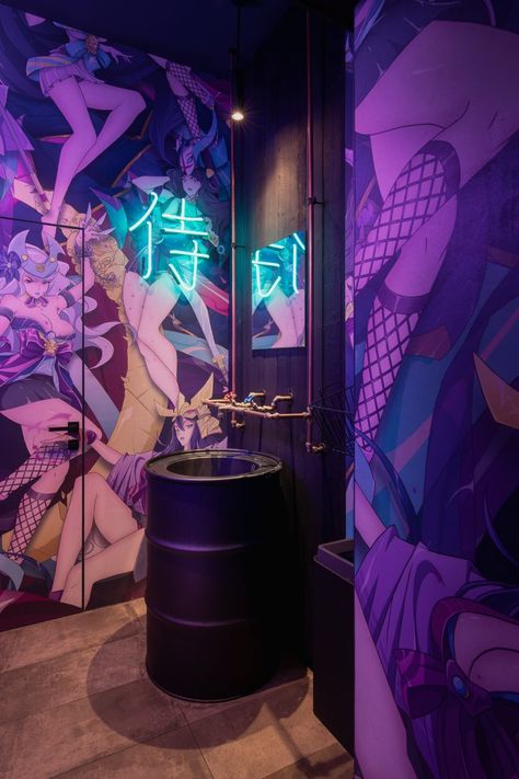 Catch Restaurant, Arcade Bar, Japanese Bar, Restaurant Pictures, Nightclub Design, Bar Interior Design, Restaurant Concept, Toilet Design, Bar Interior