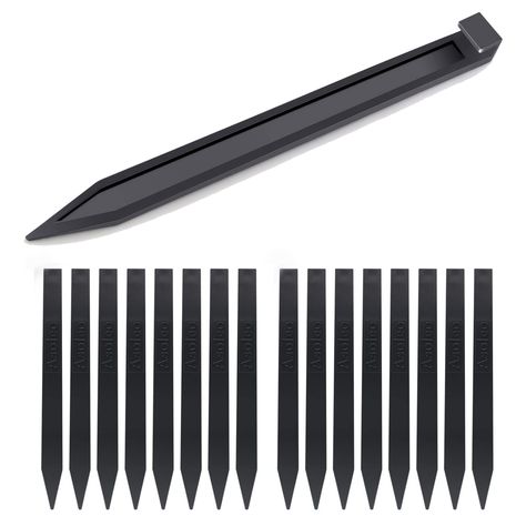 (Ad) Asoleo Garden Landscape Edging Stakes |10 Inches Landscape Anchoring Stakes for Terrace Board, Landscape Edging Coil, Grass Barrier, Bender Board, Garden Liner (30 pcs Garden Stakes) (As an Amazon Associate I earn from qualifying purchases) #gardennails Bender Board, Plastic Landscape Edging, Garden Nails, Tent Pegs, Landscape Edging, Yard Decorations, Support Structure, Plant Supports, Garden Landscape