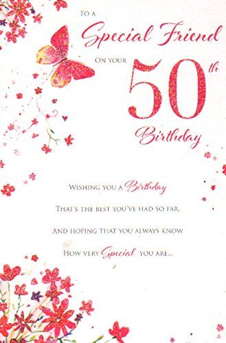 special friend on your 50th birthday, Birthday Card ICG http://www.amazon.co.uk/dp/B00CYF4FEQ/ref=cm_sw_r_pi_dp_9AA8ub1B6JRCR Happy 50th Birthday Special Friend, Birthday Special Friend, 50th Birthday Wishes, 21st Birthday Card, Bday Wishes, Funny Happy Birthday Wishes, Birthday Friend, 50th Bday, Birthday Pics