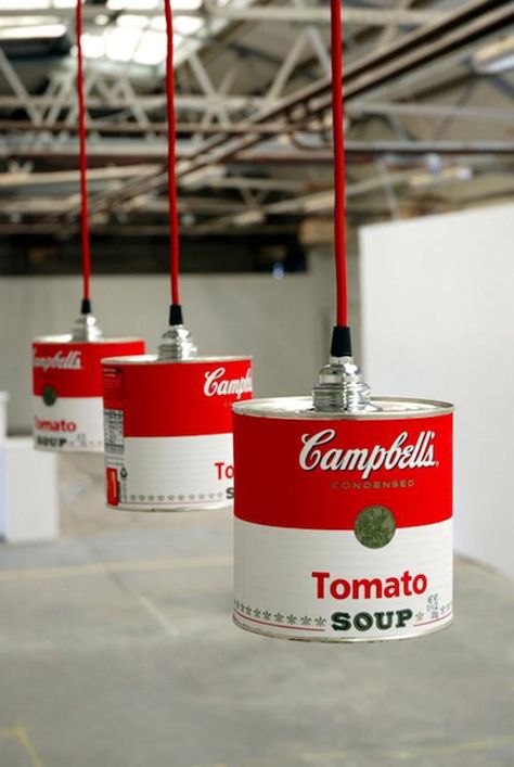 Campbell's lights Recycler Diy, Recycled Lamp, Diy Luminaire, Luminaire Original, Diy Lampe, Recycle Cans, Astuces Diy, Deco Luminaire, Deco Originale