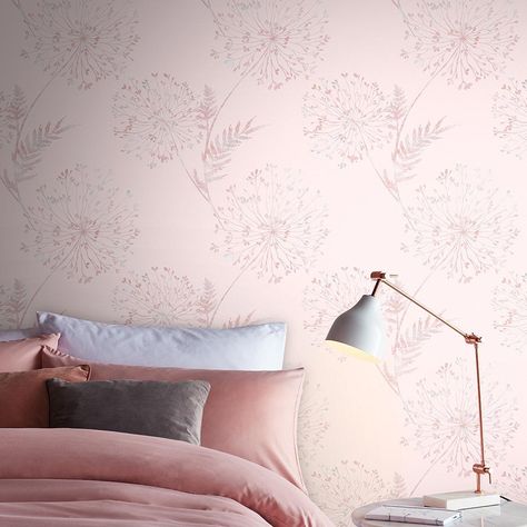 Blush Backdrop, Living Wallpaper, Pink And Grey Wallpaper, Pink Floral Wallpaper, Blush Wallpaper, Bedroom Wallpaper, How To Hang Wallpaper, Free Spirit Style, Easy Living