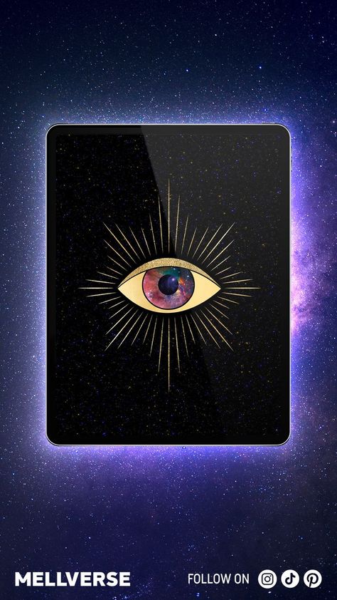 The THIRD EYE is the symbol of a state of enlightenment & higher consciousness! Inspire yourself, a friend or a loved one daily with this digital wallpaper! Eye Digital Art, Home And Lock Screen, Eyes Wallpaper, The Third Eye, Higher Consciousness, High Quality Wallpapers, Lock Screen, Ipad Wallpaper, Digital Wallpaper