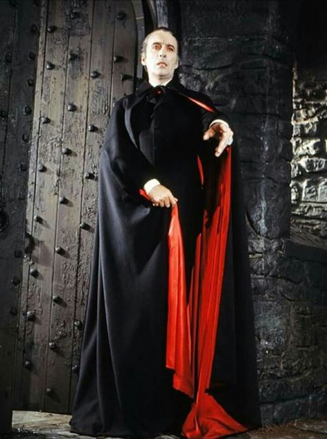 Christopher Lee Christopher Lee Dracula, Dracula Christopher Lee, 1970 Outfits, Terror Movies, Hammer Horror Films, Monster Makeup, Vlad The Impaler, Peter Cushing, Hammer Horror