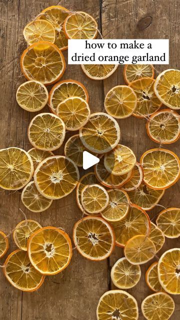 How Do You Dry Orange Slices, Dry Fruit Garland, Dried Oranges Decor, Dried Citrus Garland, Dried Fruit Garland, Dried Orange Garland, Simmer Pots, How To Make Orange, Orange Christmas