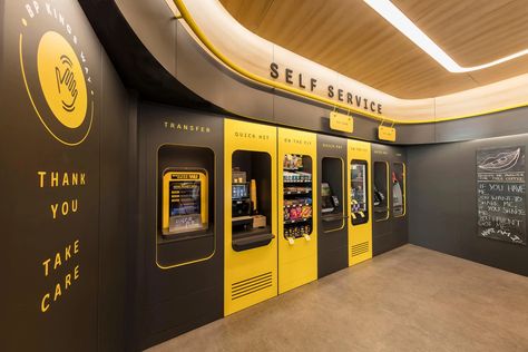 bp Kingsway | Convenience Store Design | McCartney Design Convenience Store Design, Bank Interior Design, Vending Machine Design, Ikea Shoe, Laundry Business, Hostels Design, Retail Design Display, Office Design Inspiration, Gym Interior