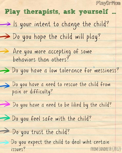 QUESTIONS CHILD-CENTERED PLAY THERAPISTS SHOULD ASK THEMSELVES … Play Therapy Room, Play Therapy Activities, Play Therapist, Play Therapy Techniques, Child Life Specialist, Counseling Kids, Counseling Activities, Child Therapy, Therapy Counseling