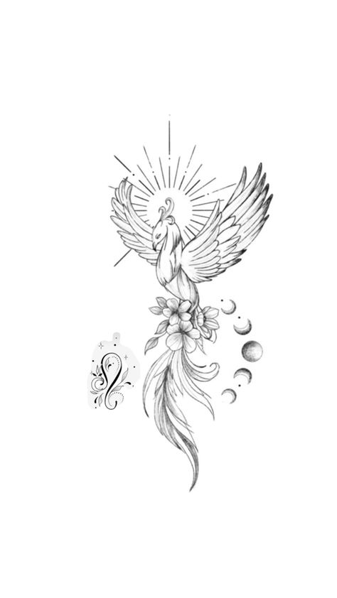 Bone Tattoo Ideas, Collar Bone Tattoo Ideas, Feminine Phoenix Tattoo, Phoenix Tattoo Feminine, Korean Tattoo, Bookish Tattoos, Engraving Tattoo, Bone Tattoo, Flying Tattoo