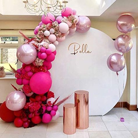 Red Balloon Arch, Red Baby Shower, Balloon Ideas, Birthday Balloon Decorations, Christmas Baby Shower, Baby Shower Party Supplies, Red Balloon, Red Baby, Pink Balloons