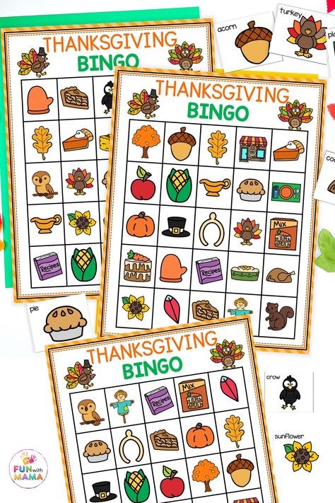 If you are looking for a fun way to entertain kids during Thanksgiving, then this Free Thanksgiving Bingo Game is just what you need! Preschool Alphabet Letters, Alphabet Letter Matching, Winter Lesson Plan, Letter Matching Activities, Preschool Thanksgiving, Thanksgiving Bingo, Bingo For Kids, Rainbow Activities, Christmas Science