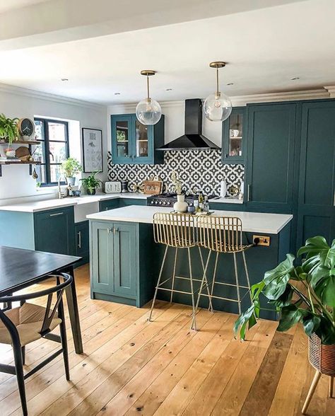 Stacey Dyer on Instagram: “Good morning. Ready for some more interior inspo? This weeks feature goes to Claire from @ck_homestyle and her beautifully renovated home.…” Small Victorian Terrace Interior, Upcycle Kitchen, Victorian Terrace Interior, Blue Feature Wall, House Renovation Design, Kitchen Layout Plans, Open Plan Kitchen Living Room, Kitchen Diner, Kitchen Projects