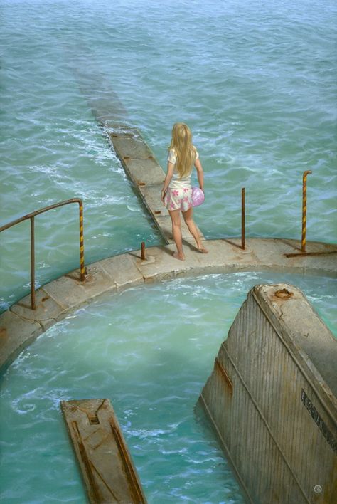 Beyond Science Fiction: the Alternative Realism of Michael Whelan / Boing Boing Michael Whelan, Michael Moorcock, Isaac Asimov, Girl Standing, Science Fiction Art, Sea Wall, Fantasy Artist, Story Inspiration, Sci Fi Fantasy