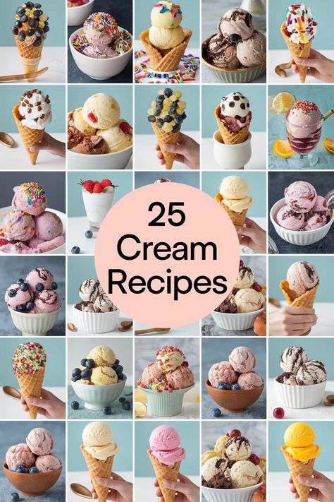 Ice cream recipes are a delicious way to satisfy your sweet cravings.  These 25 recipes showcase a variety of flavors and techniques, from classic recipes to creative and fun twists.  You'll find something for everyone, whether you're a seasoned baker or just starting out. Ice Cream Flavours Ideas, Cuisinart Soft Serve Ice Cream Recipes, Ice Cream With Kitchenaid Mixer, Ice Cream Recipes For Kitchenaid Mixer, Kitchenaid Ice Cream Recipes, Ice Cream Machine Recipes, Old Fashioned Homemade Ice Cream, Ice Cream Snap, Cold Stone Ice Cream