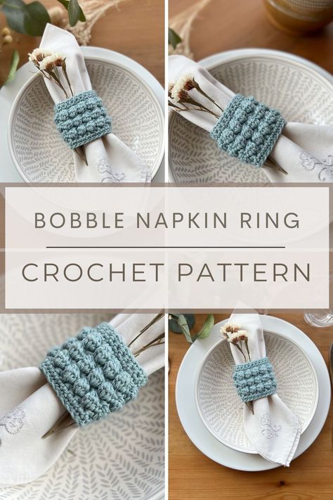 Crochet Napkin Rings, Rings Patterns, Crochet Ring Patterns, Ring Patterns, Napkin Rings Diy, Crochet Butterfly Pattern, Butterfly Tutorial, Crochet Rings, Crochet Kitchen