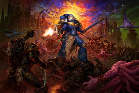 Warhammer 40k Art, Warhammer Art, Warhammer 40k Artwork, Keys Art, Warhammer Fantasy, The Grim, Warhammer 40000, Space Marine, Artist Websites