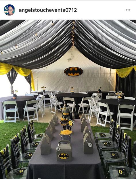 Outdoor Batman Birthday Party, Batman Sweet 16, Batman Quinceanera, Batman Nails, Batman Themed Birthday Party, Batman Wedding, Quinceañera Ideas, Batman Theme, Batman Birthday Party