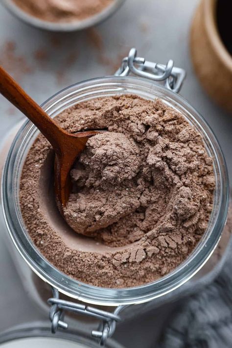 Hot Cocoa Recipe With Cocoa Powder, Hot Cocoa Mix Recipe, Powder Coffee Creamer, Cocoa Powder Recipes, Hot Chocolate Mix Recipe, Homemade Hot Chocolate Mix, Hot Chocolate Spoons, Homemade Hot Cocoa, Hot Cocoa Mix