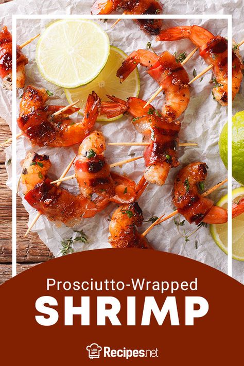 11 mins. · Serves 12 · Who would've thought that shrimp and ham go so well together? This tasty Prosciutto-Wrapped Shrimp treat works as both a main dish and an appetizer. Learn the recipe now! Prosciutto Wrapped Shrimp, Yummy Shrimp Recipes, Broccoli Cheddar Casserole, Wrapped Shrimp, Grilled Recipes, Baked Chicken Tacos, Prosciutto Wrapped, Baked Recipes, Chicken Taco Recipes