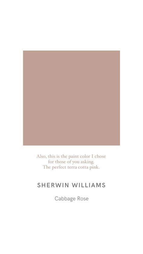 Canyon Dust Paint Behr, Neutral Mauve Paint Colors, Pinkish Brown Paint Color, Hushed Auburn Sherwin Williams Nursery, Brown Pink Paint Colors, Cabbage Rose Paint, Sherwin Williams Cabbage Rose, Clay Colored Walls, Cabbage Rose Sherwin Williams