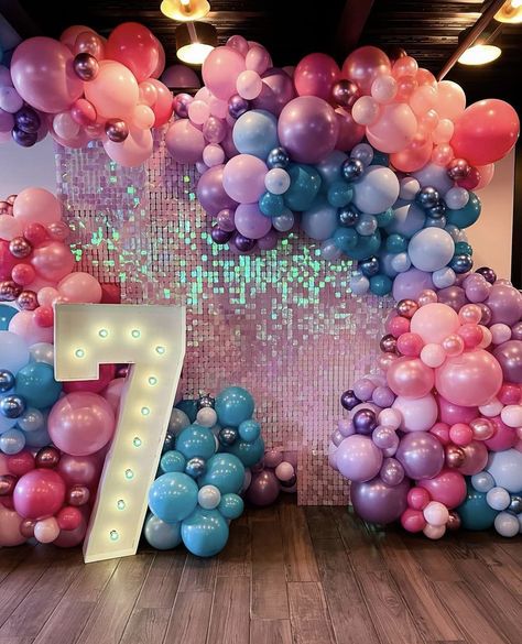 Birthday Party Themes For Girls Age 7, 7year Birthday Party Ideas, Magic Mixie Birthday Party, Swiftie Birthday Party Ideas, Seventh Birthday Party Ideas Girl, Seventh Birthday Theme, 7 Birthday Party Ideas Girl, 7th Birthday Girl Ideas Theme, 7 Year Birthday Party Ideas