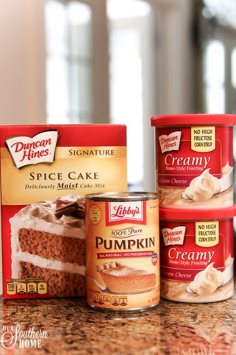 Semi-homemade mini PUMPKIN SPICE cupcakes are so easy when you start with a boxed cake mix! Pumpkin Cupcakes Made With Box Cake, Spice Cake Mini Cupcakes, Spice Cake Pumpkin Cupcakes, Pumpkins Spice Cupcakes, Pumpkin Muffins Box Cake, Boxed Pumpkin Cupcakes, Spice Cake Mix And Pumpkin Cupcakes, Pumpkin Cake Mix Cupcakes, Pumpkin Cake Box Recipes