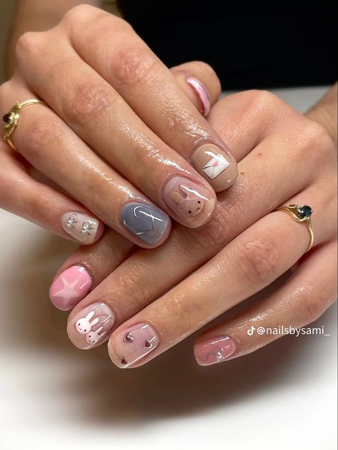 Japan Nails, Japan Nail, Natural Gel Nails, Hello Nails, Romantic Nails, Inspired Nails, Pretty Gel Nails, Really Cute Nails, Japanese Nails